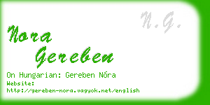 nora gereben business card